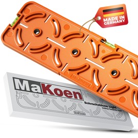 Drilling template for socket switch box flush-mounted box cavity box cavity box 71 mm distance electrician spirit level for electrical installation in shell construction and drywall MaKoen drilling