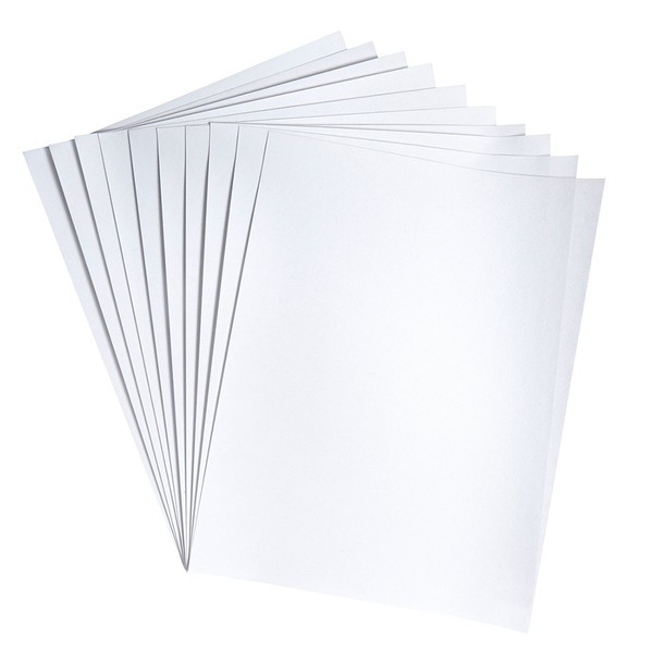 Hygloss Products Velour Paper - Soft, Velvety Surface Works with Printers – White, 8-1/2 x 11 Inches - 10 Pack
