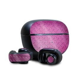Glossy Glitter Headphone Skin Compatible with Bose Ultra Open Earbuds - Pink Diamond Plate - Premium Vinyl Protective Wrap Decal Cover - Easy to Apply | Crafted in The USA by MightySkins
