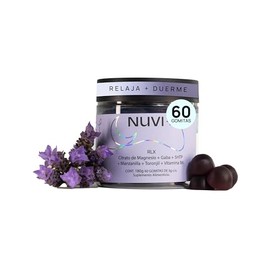 NUVI+ Gomitas de Citrato de Magnesio con GABA, 5-HTP, Manzanilla y Vitamina B6 – Magnesium Citrate para Relajación y Sueño – 60 Gomitas