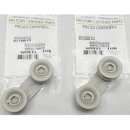 8270019 Dishwasher Upper Dishrack Roller Wheel Assembly - New - Set of Two (2) - Genuine OEM - R5-G11 - EA250215