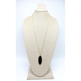 Nordstrom 14th & Union Gold Necklace with Black Stone Pendant from Nordstrom Rack #N2740