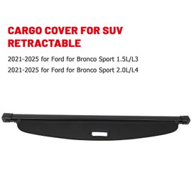 Retractable Cargo Cover 2021-2025 for Ford for Bronco Sport 2.0L