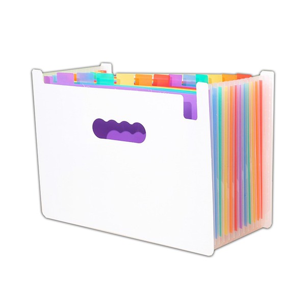 LIMEQKI Document Folder A4 13 Compartments Document Bag A4 with
