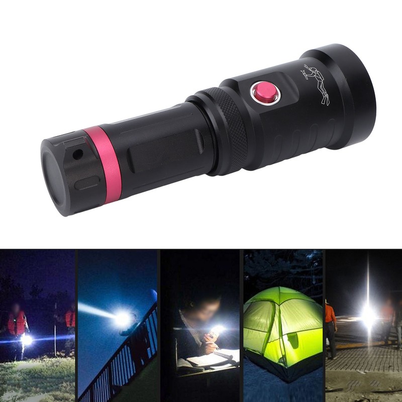 XHP70 5000lm Diving Lights Aluminum Alloy 100m IPX6 Waterproof Underwater
