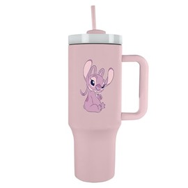 ‎Pyramid International LILO & Stitch (Angel) 40oz/1200ml Tumbler with Straw and Lid, Advanced Double-Wall Vacuum Insulation, Keeps Cold Up to 11 Hours, Hot Up to 7 Hours, BPA-Free