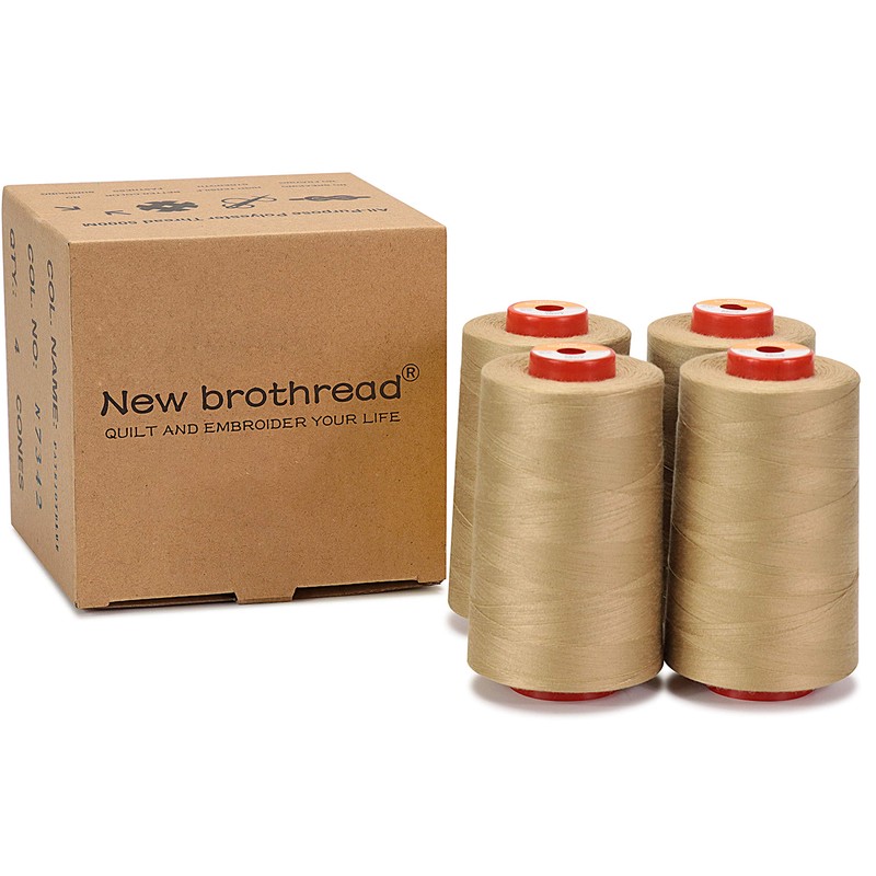 New brothread 5000M Roll/Set of 4 Lock Sewing Thread #60