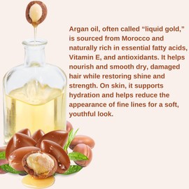 Pomberries Organic Moroccan Argan Oil – 100% Pure Cold-Pressed Virgin Oil for Hair, Skin, Face, Scalp & Body – Natural Moisturizer, Argan Hair Treatment, Glass Bottle – 4 fl oz