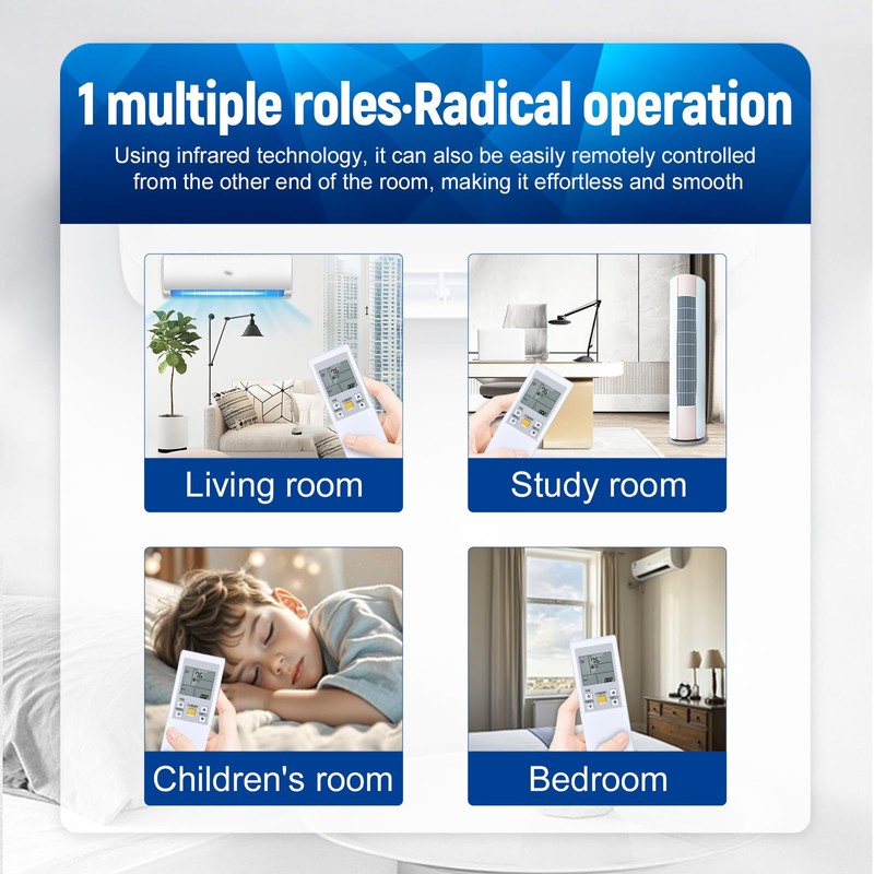 New Universal Replacement Remote Control Compatible for Daikin ARC452A8 ARC452A9