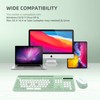 Green Wireless Keyboard and Mouse Combo, 2.4G Ergonomic Wireless Computer