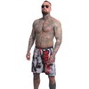 Yakuza Men's Horned FU Swim Shorts, White, 3 XL