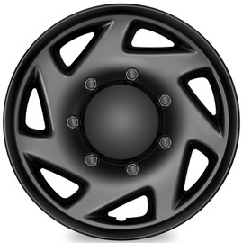 TangMiGe 4-Pack Hubcaps Compatible with Ford Van 1998-2023: Ford Truck-MTD E250 / E350 / E450 / E550 2008-2023, Ford Econoline 1998-2014; 16 inch 16" Wheel Covers (Black Color)