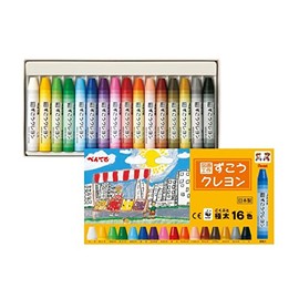 Pentel Zuko Crayons, 16 Colors, 1708