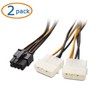 Cable Matters 2-Pack 8-Pin PCIe to Molex (2X) Power Cable
