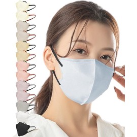 [TJ TRAD JAPAN] Mask, Non-woven Fabric, 3D Mask, 3D Mask, Made in Japan, Bicolor (Snow White x Black, 30 Pieces)