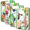 DWIYITTN A5 Spiral Notebook for Women, 4-Pack Hardback Notebook Gift