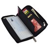 MARSHAL Genuine Leather Checkbook Cover Zippered (RFID Black)