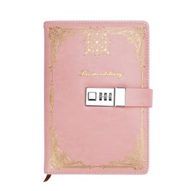 WHC Girls' Diary with Lock A5, Diary for Adults with Lock 22 x 15 cm, Notebook Diary with Lock, Diary with Lock, Diary with Code for Girls