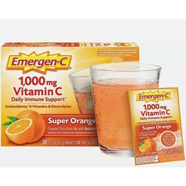 EmergenC - Orange, 1000mg Vitamin C - Daily Immune Support. 30 packets