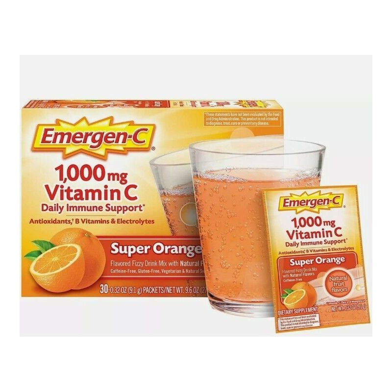 EmergenC - Orange, 1000mg Vitamin C - Daily Immune Support.
