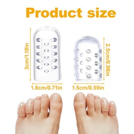 NOPKESV 20 Stück Zehenschutz Zehenschoner Atmungsaktive Zehenkappe für Blasen, Hühneraugen, Zehennägel Verlust, Reibung Schmerzlinderung (Kleiner Zeh und Großer Zeh)