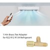 Quick Coupler Tee Adapter, SAE Flare Brass 1/4 in Valves