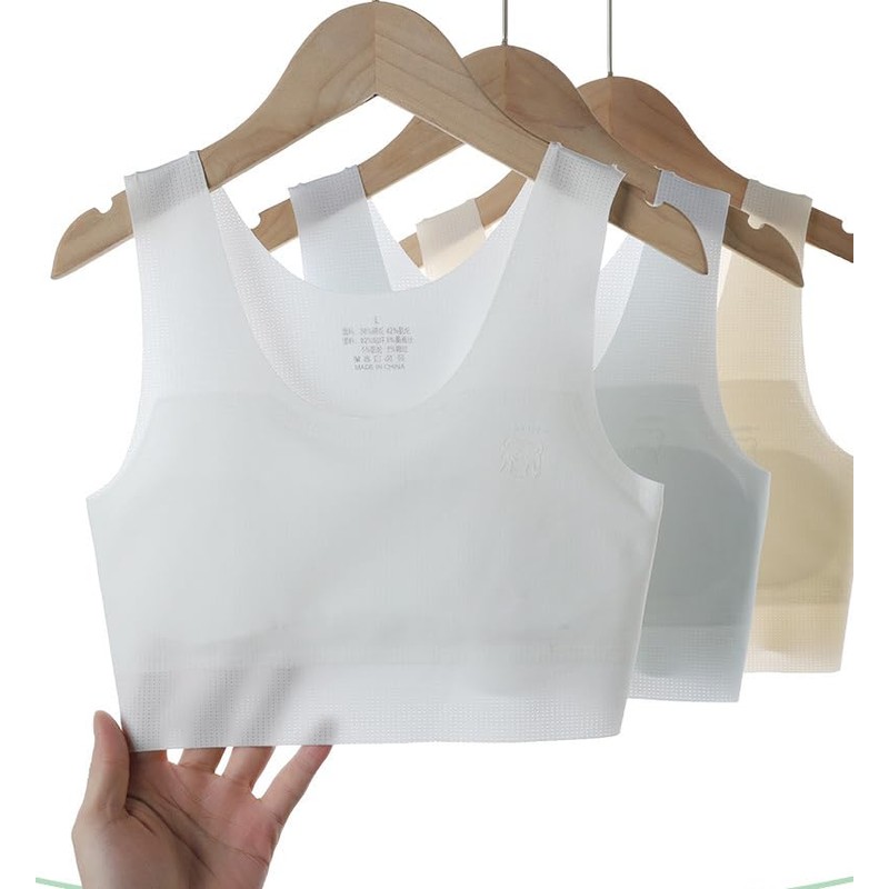 Herepai - Bralettes de entrenamiento para niñas, sin costuras, chaleco