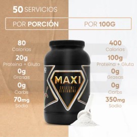 Creatina  Glutamina En Polvo 1kg Maxi Protein 50 Servicios                                                                                            