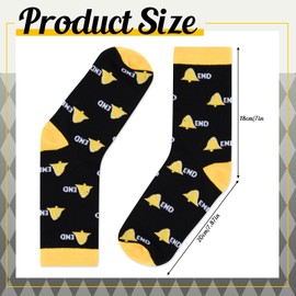 Geyoga 2 Pairs Funny Bell End Socks Novelty Socks for Men Dad Brother Unisex Novelty Men's Christmas Socks Birthday Gift