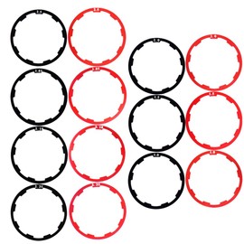 Yuauy 2 Sets of Bicycle Flywheel Washer Spacer Cassette Headset Gasket Hub Bottom Bracket Bike Cycling Flywheel Axle for MTB Road Bike 1mm 1.5mm 1.85mm 2mm 2.18mm 2.35mm 2.5mm Black + Red (14 pcs)