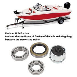 2 Sets Boat Trailer Axle Bearing Kits for 1‑1/16in to 1‑3/8in Trailer Axles 3500lb 84 Spindle, L68149 L44649 Bearing Kits, Trailer Axle Wheel Hub Bearings Kit, Easy Installation