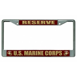 reserve usmc marine corps military insignia logo license plate usa made