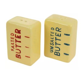 Ceramic Butter Stick Shaped Salt and Pepper Shaker Set
