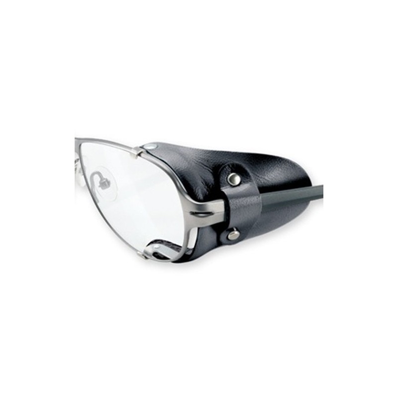 Side protection made of leather in black