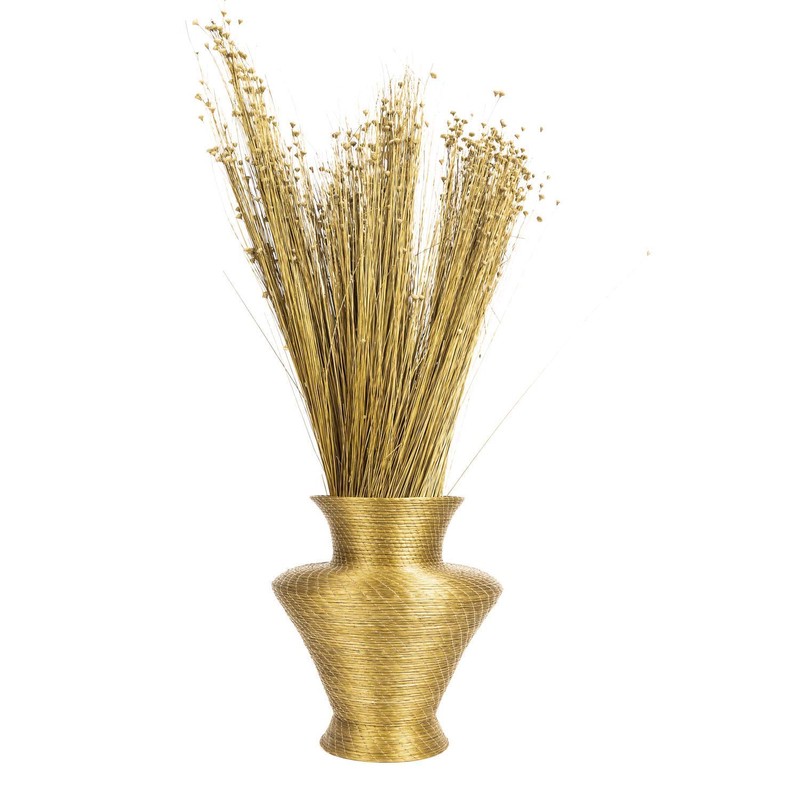 Open Mandala Necklace 3 cm Vegetable Gold with Branch