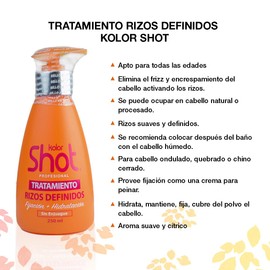 Kolor Shot Tratamiento Profesional Rizos Definidos - Hidratación para el cabello maltratado - 250 ml