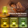 Soutas Green Glass Table Lamp, Mid Century Modern Table Lamp