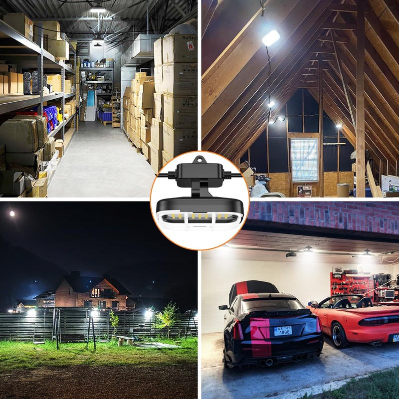 100ft LED Construction String Lights,Super Bright 15000lm 150w Adjuest 90&180