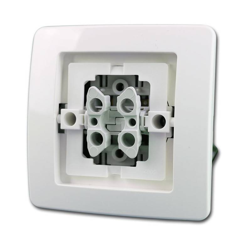 EKONOMIK Double Toggle Switch, White, 250V~/10A