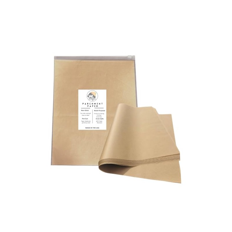 Unbleached 8 1/2" X 11" inch, 100 Pack Parchment Paper