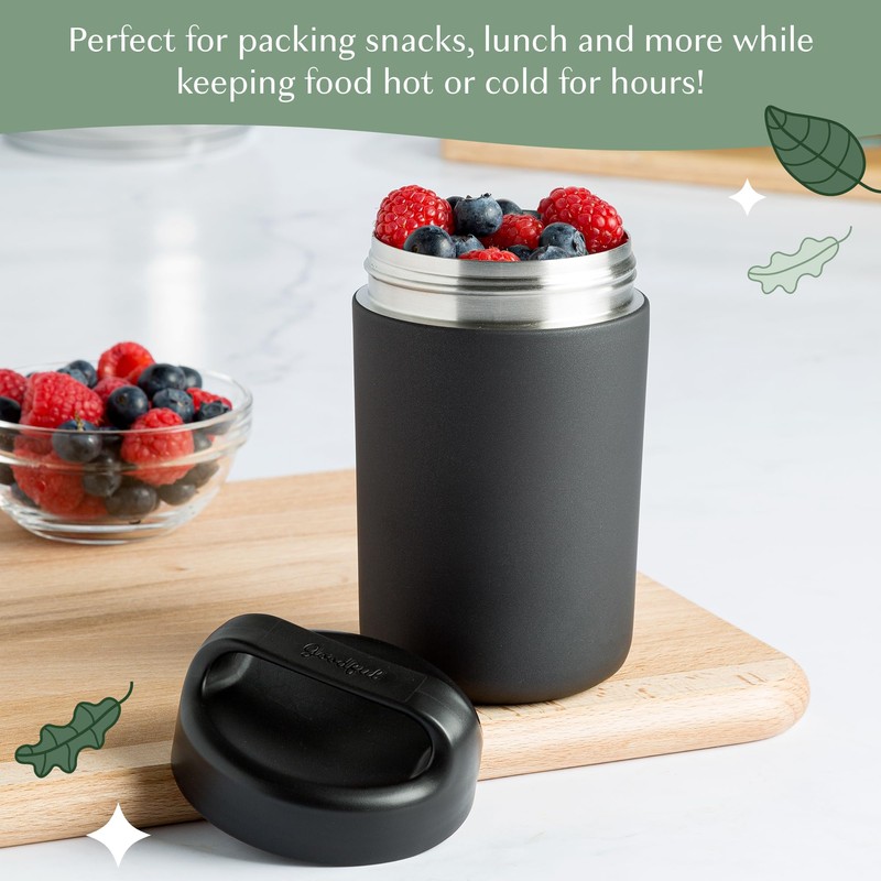 Goodful Stainless Steel Food Jar, Double Wall Vacuum Sealed Insulated