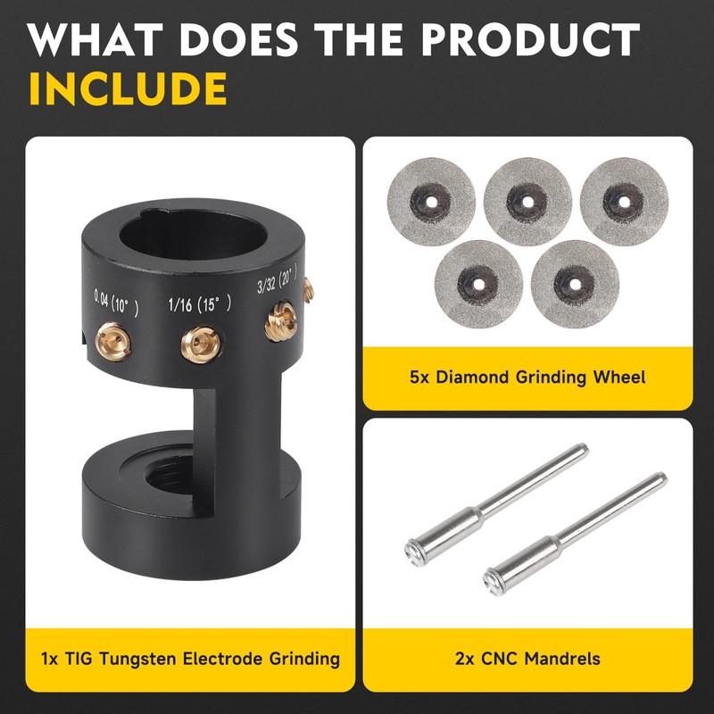 CNSPEED TIG Tungsten Electrode Sharpener Head Tool, Tungsten Grinder for