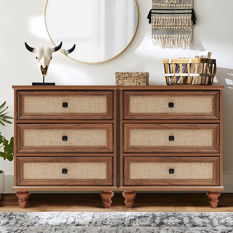 ORRD 3 Drawer Dresser for Bedroom, Mid Century Modern Wide