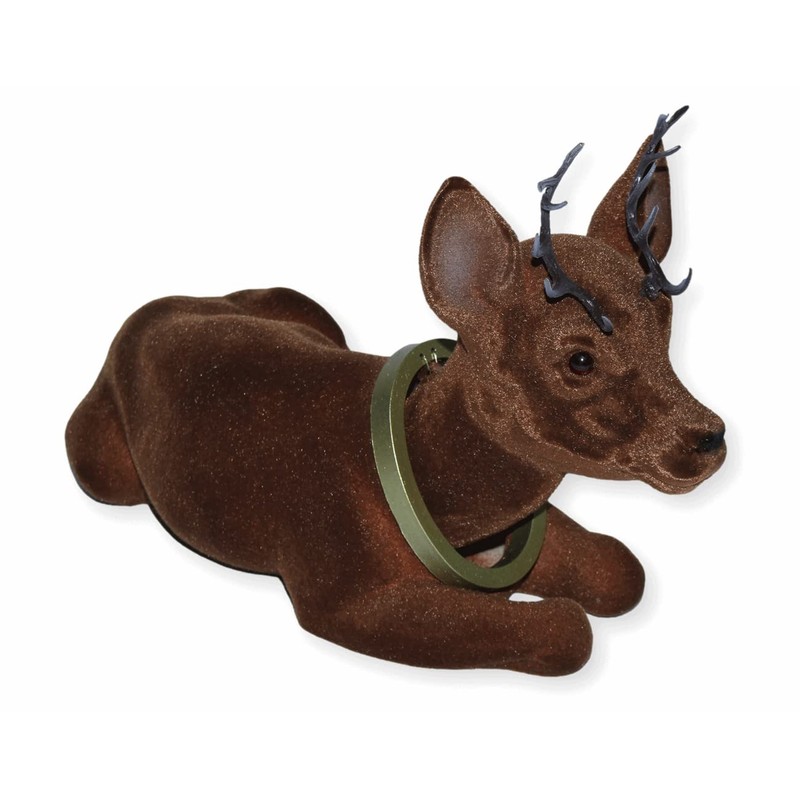 RAKSO Bobble Figurine Deer Large Nodding Toy Lying Down Height