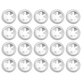 sourcing map M4 20Pcs Bearing Clamp Washer, 304 Stainless Steel Tooth locking Ring Washers Quick Speed Nut ing Fastener, Silver
