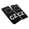 2 x Number Plate EU Field Sticker Film, Black, Car,
