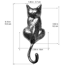 Anatolica Cat Door Knocker Solid Brass 6.11 inches (Polished Brass)