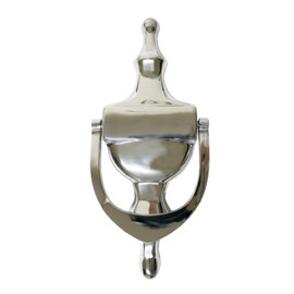 Genius® Door Knocker Polished Chrome, Victorian Urn Door Knockers for Front Door, Elegant Front Door Furniture with a Classic Period Design