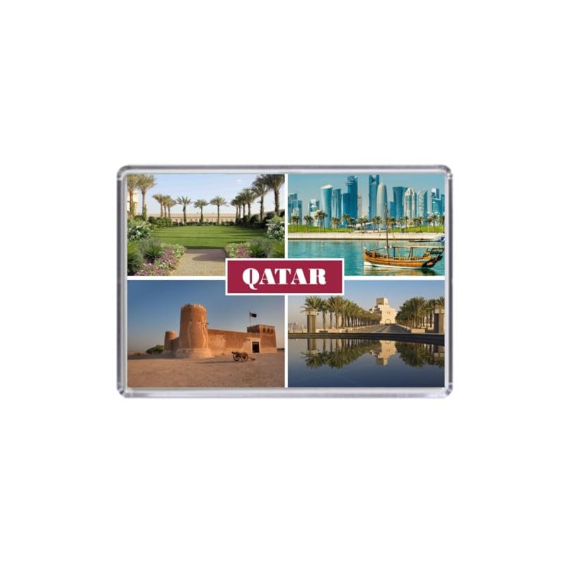 Qatar Souvenir Acrylic Fridge Magnet (Standard: 70x45mm)