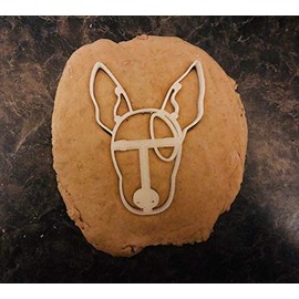Miniature Bull Terrier Cookie Cutter and Dog Treat Cutter - Face - 5 inch